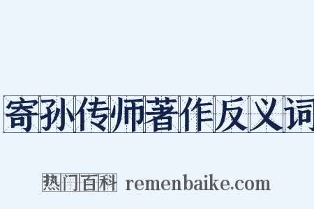寄孙传师著作反义词是什么意思的图片